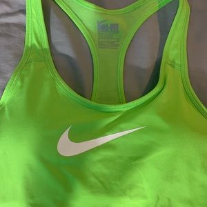 NIKE Lime Green Dri-fit Workout Top